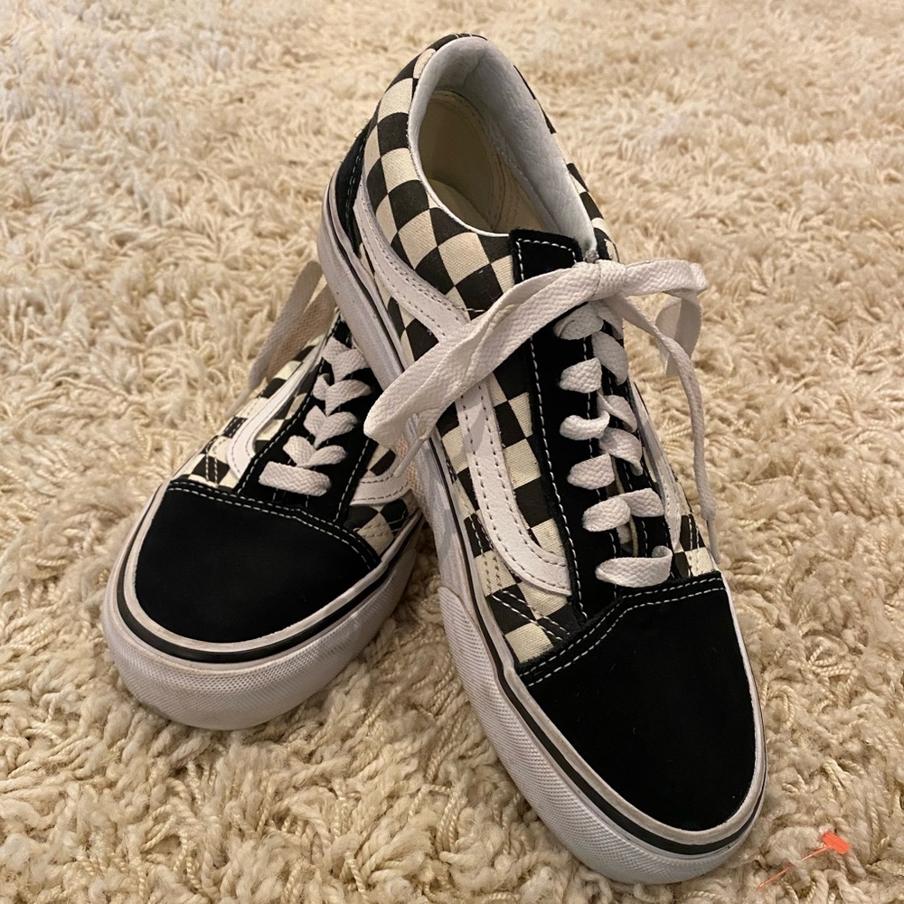 Black and white checkered vans